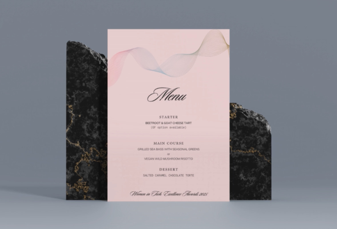 W.I.T Awards standard menu